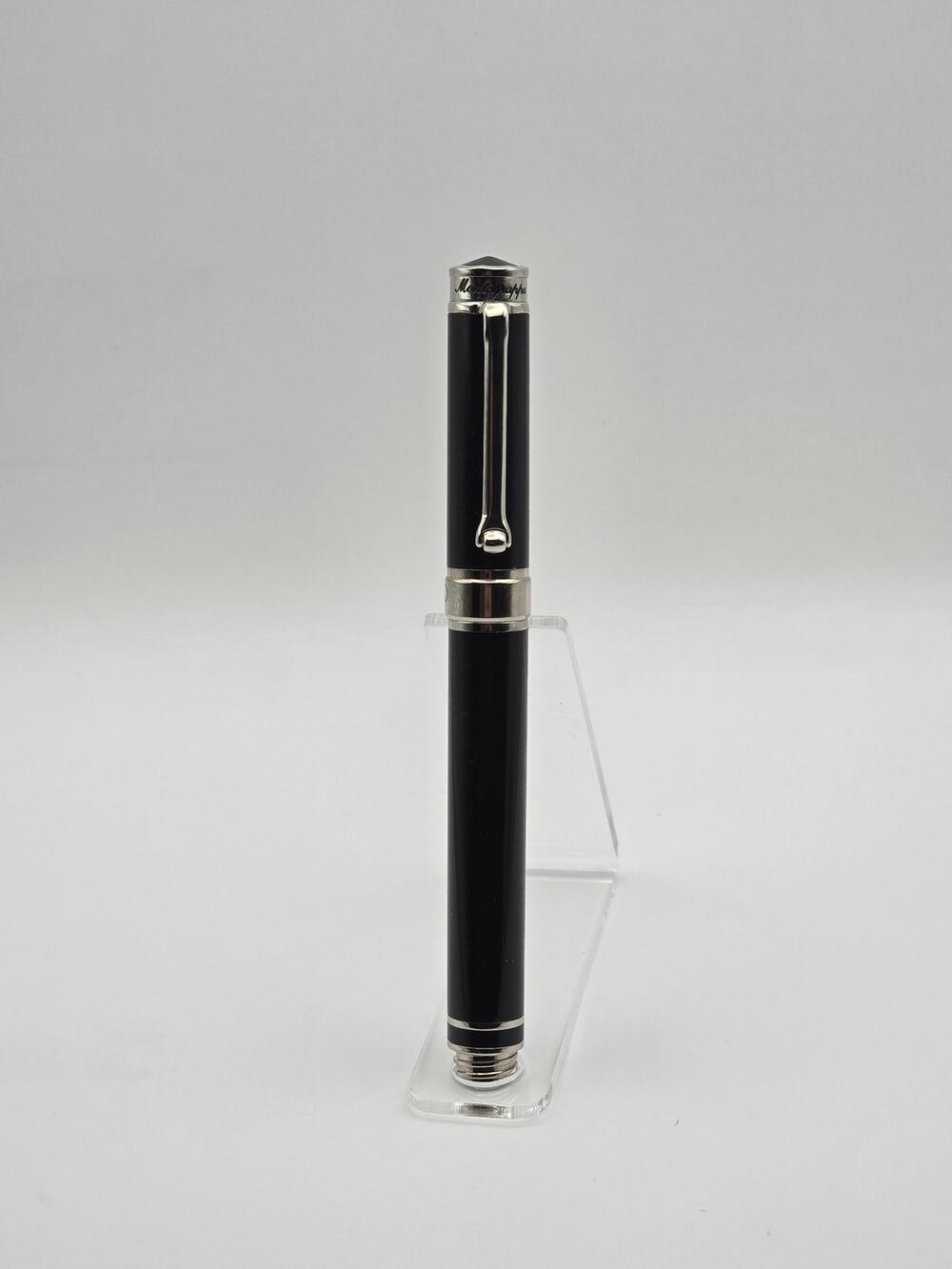 Montegrappa Ducale Black Fountain Pen with Olympic Rings M Nib + Converter